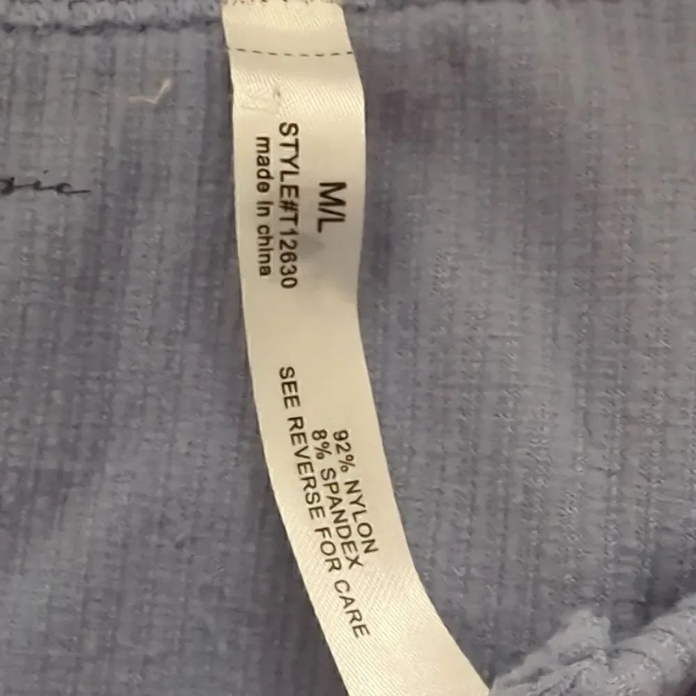 Active Basic Blue Ribbed Cropped Long Sleeve - Picture 5 of 5